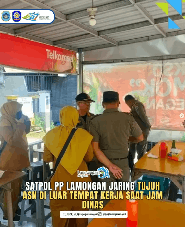 Foto: SATPOL PP LAMONGAN GELAR OPERASI DISIPLIN ASN