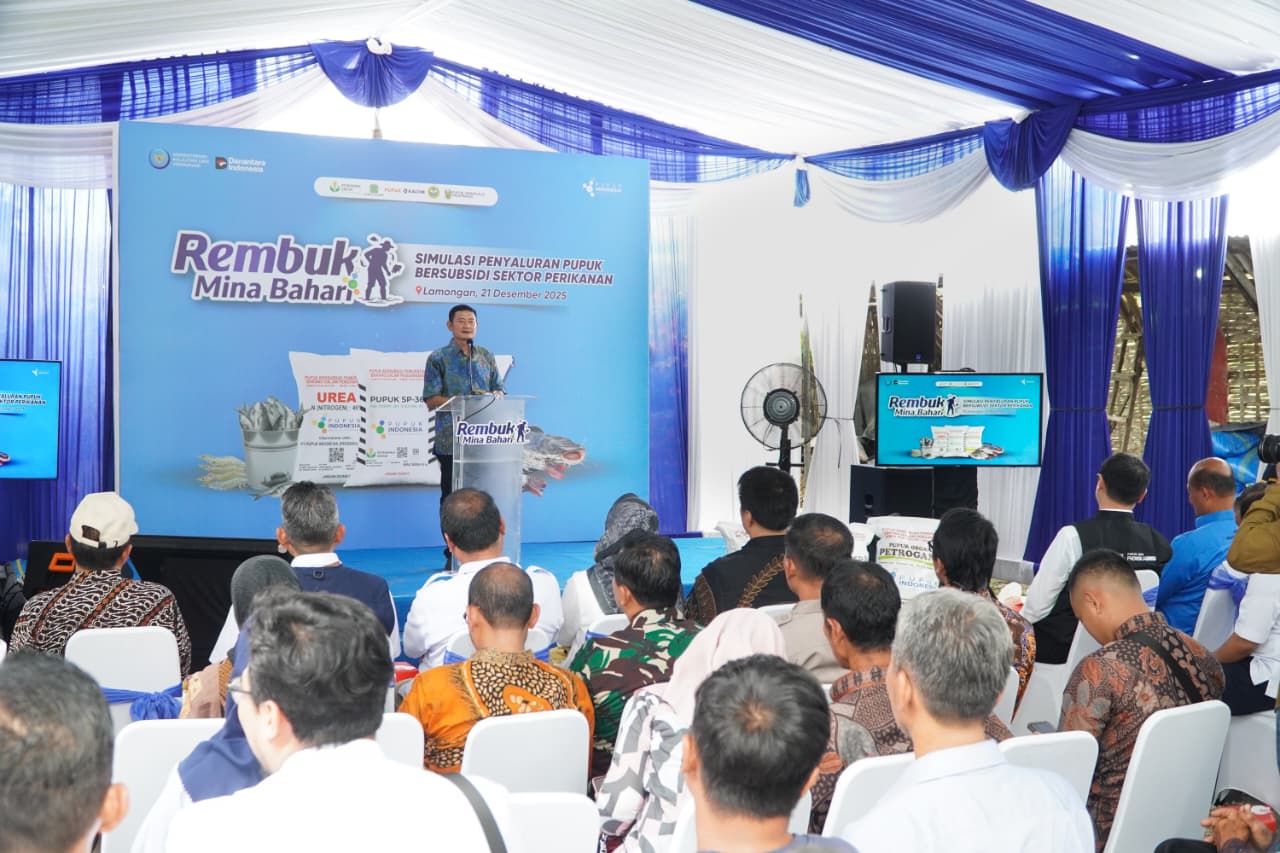 Kabupaten Lamongan Jadi Pilot Project Simulasi Penebusan Pupuk Subsidi Sektor Perikanan