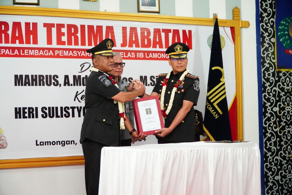 Sertijab Kalapas, Sinergi Ciptakan Lingkungan Nyaman