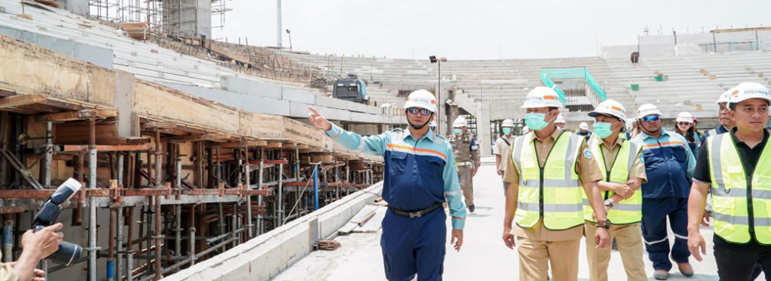 Progres Pembangunan Stadion Surajaya Sudah 51 Persen