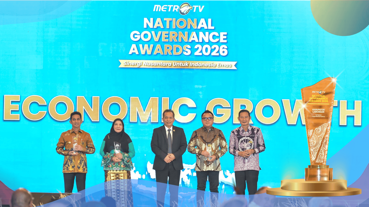 Dorong Pertumbuhan Ekonomi Inklusif, Lamongan Raih Penghargaan Nasional