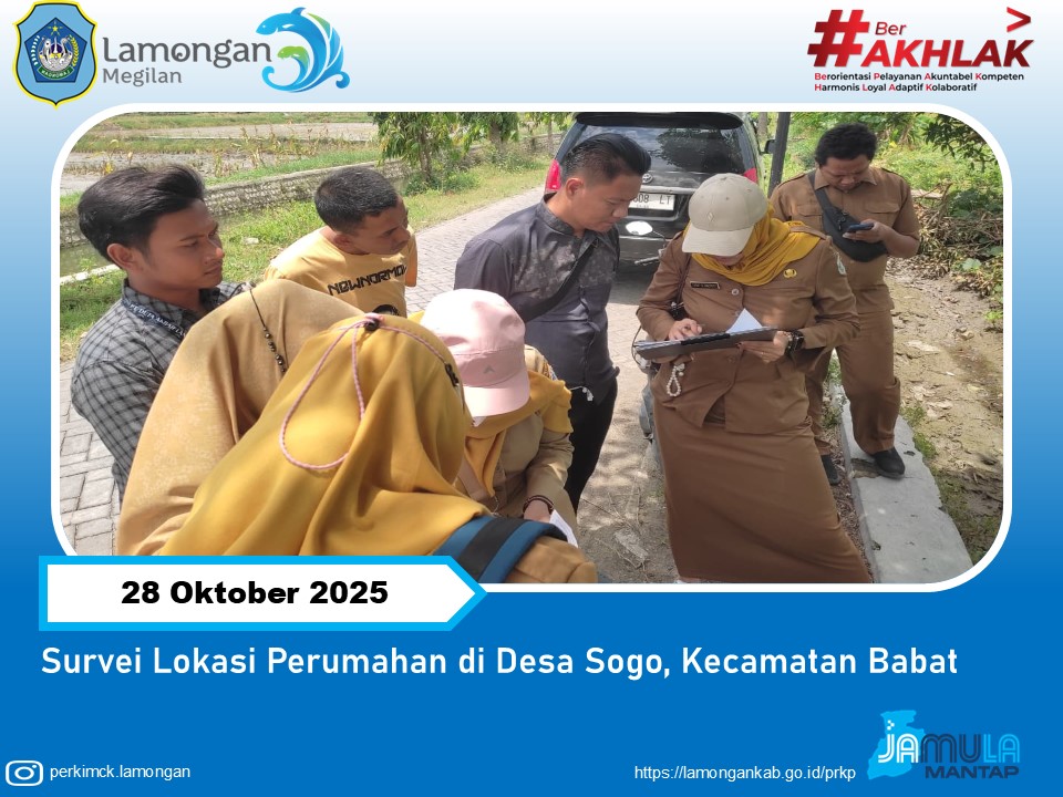 Foto: Survei Lokasi Perumahan di Desa Sogo, Kecamatan Babat, Kabupaten Lamongan
