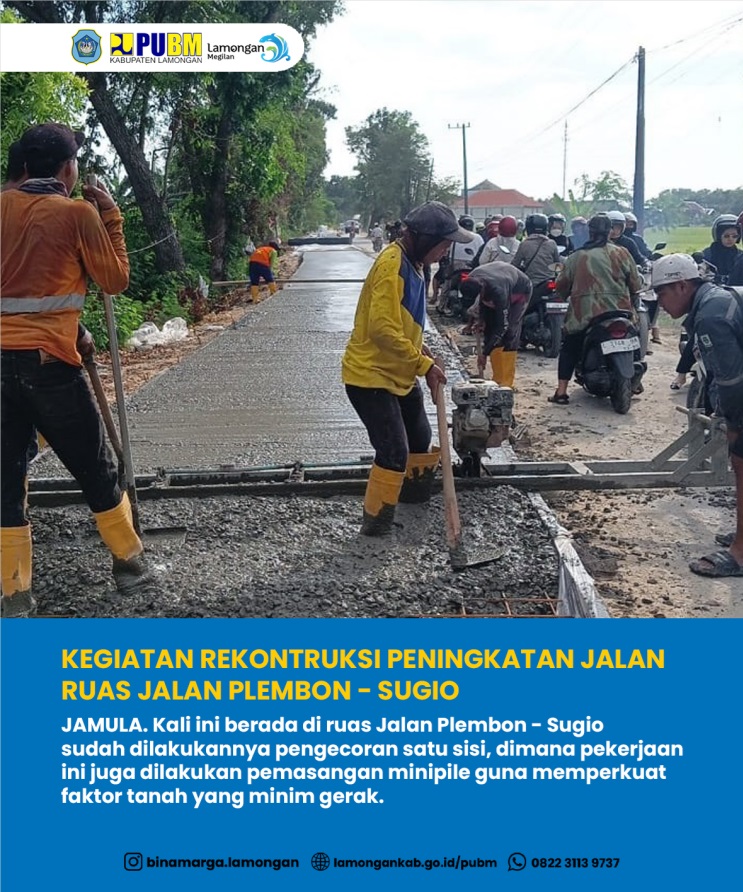Foto: REKONTRUKSI PENINGKATAN JALAN TA 2025 RUAS JALAN PLEMBON - SUGIO