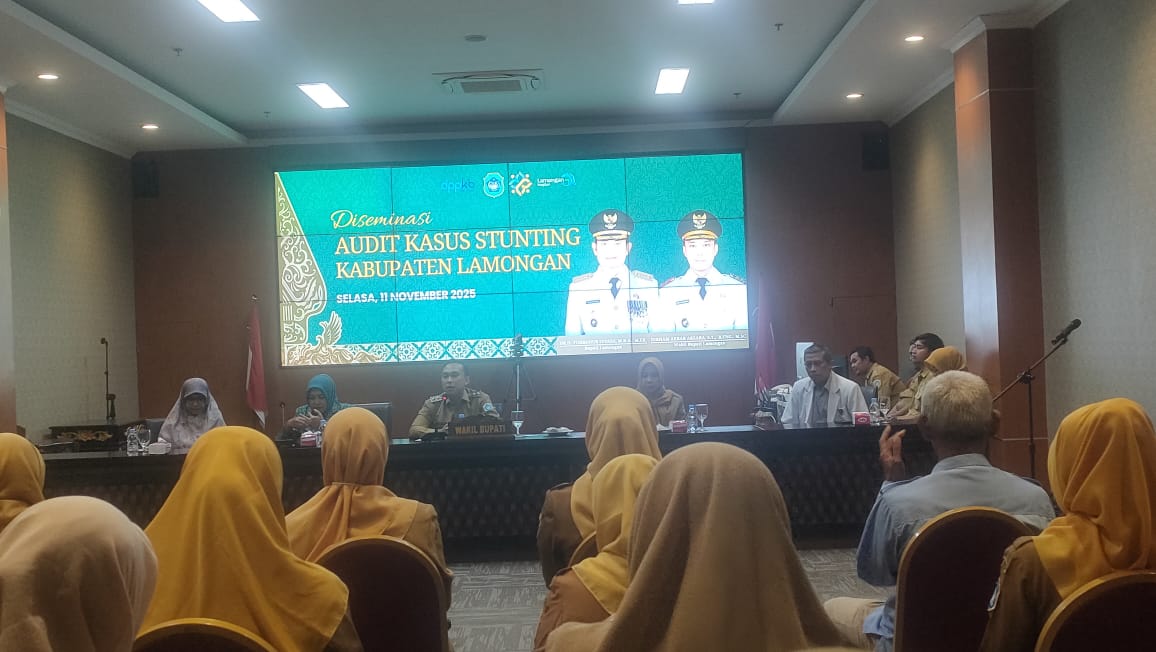 Foto: SEKRETARIS CAMAT PUCUK MENGHADIRI AUDIT KASUS STUNTING KABUPATEN LAMONGAN