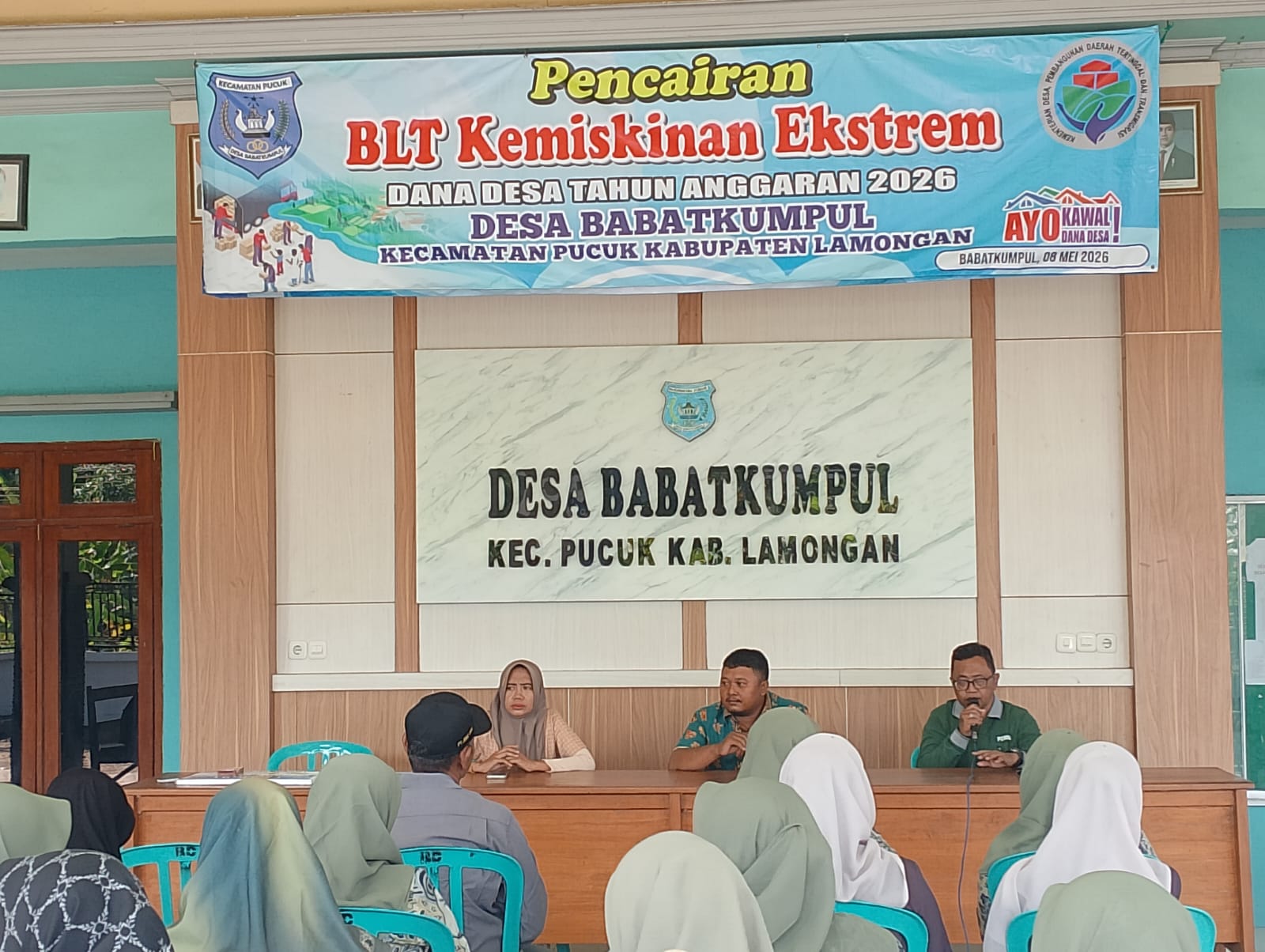 Foto: Kegiatan Pencairan BLT Kemiskinan Ekstrem Desa Babat KUmpul Tahun 2026