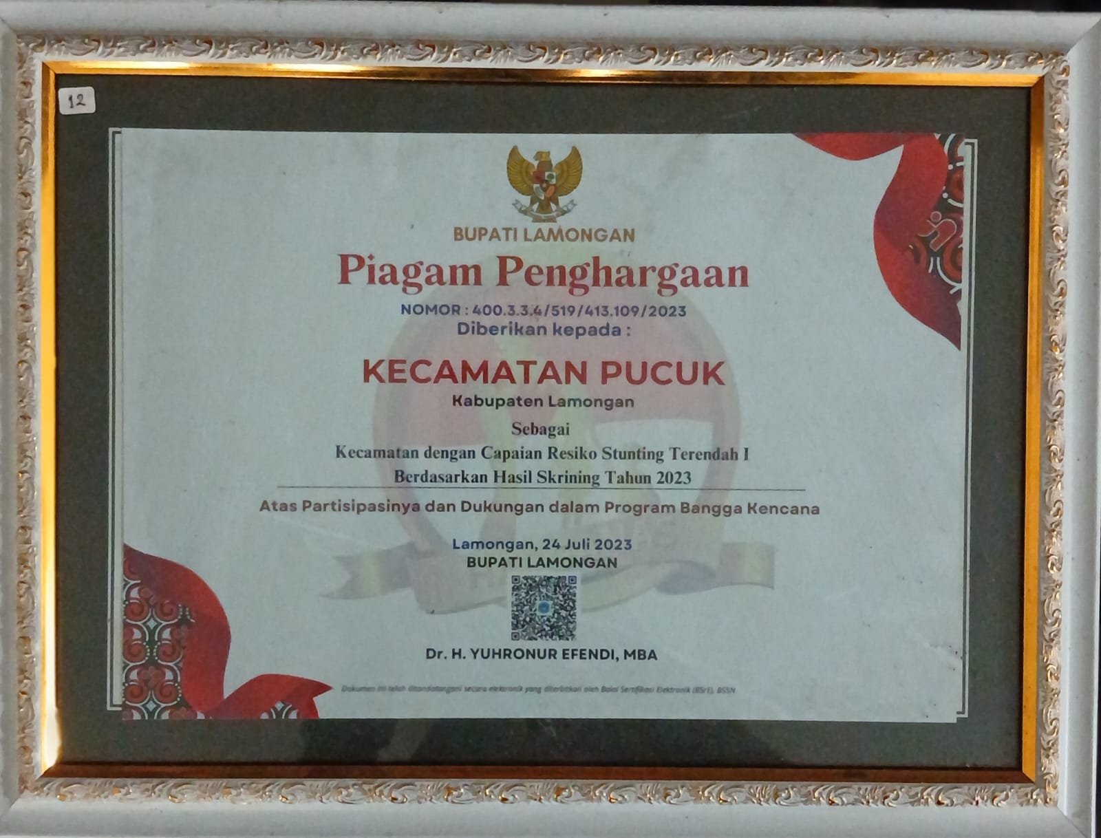 Foto: Sebagai Capaian Resiko Stunting Terendah di Tahun 2023