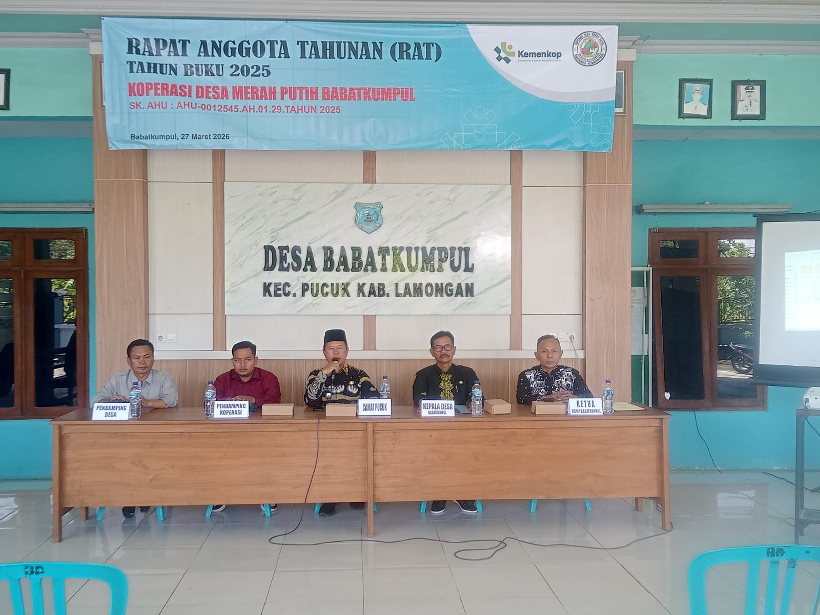 Foto: Kegiatan Rapat Anggota Tahunan ( RAT) Tahun Buku 2025 Koperasi Desa Merah Putih Babat Kumpul