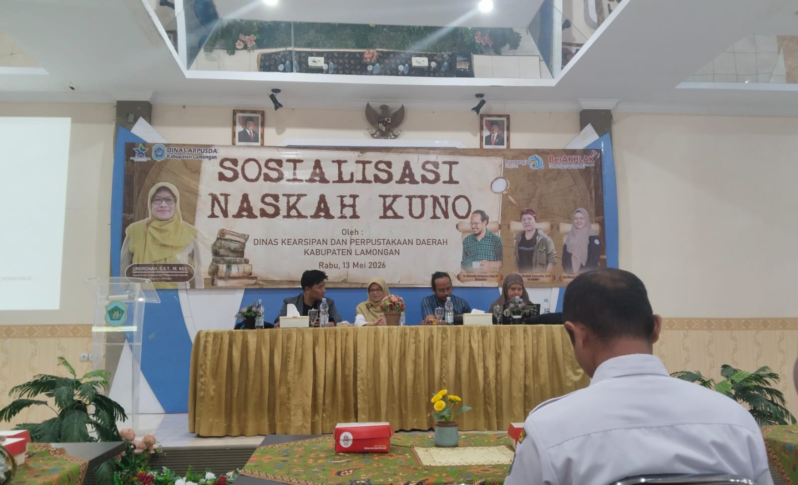Kegiatan Sosialisasi Naskah Kuno oleh Dinas ARPUSDA bersama OPD , Kecamatan, dan Takmir Masjid