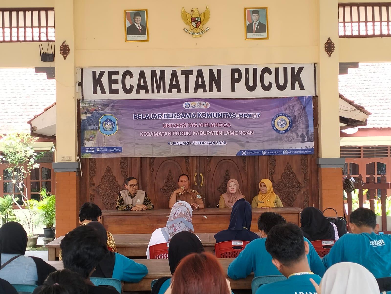 Foto: PENERIMAAN MAHASISWA UNIVERSITAS AIRLANGGA PROGRAM BELAJAR BERSAMA KOMUNITAS (BBK) 7 DI KECAMATAN PUCUK