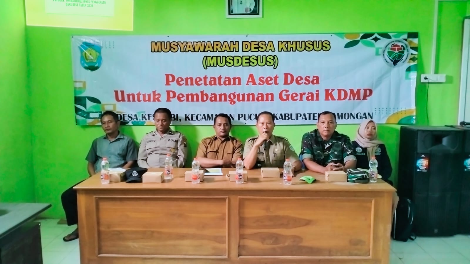 Foto: Kegiatan Musyawarah Desa Khusus (MUSDESUS) Penetapan Aset Desa umtuk pembangunan Gerai KDMP 2026