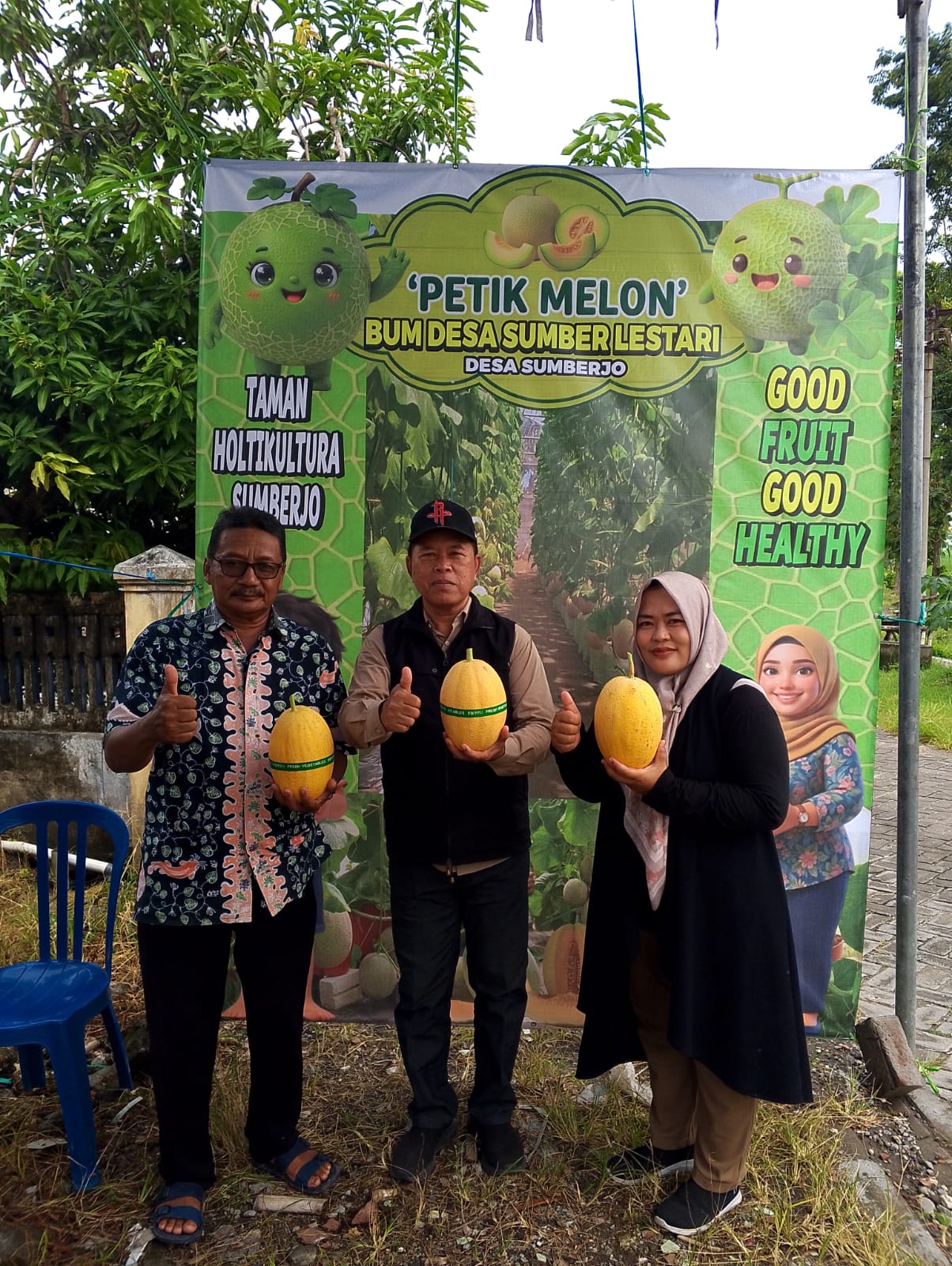Foto: Melaksanakan Kegiatan Petik Melon di Desa Sumberjo Tahun 2026