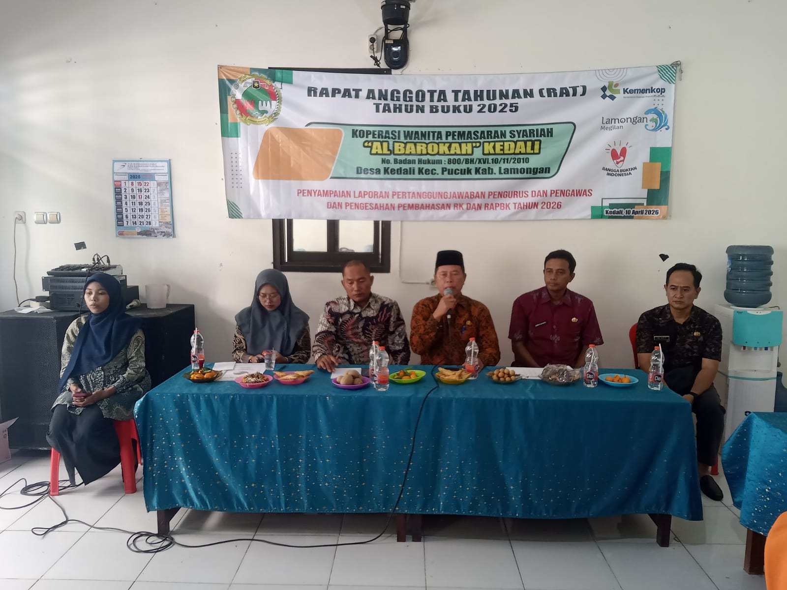 Foto: Kegiatan RAT Tahun 2025 Kopwan Pemasaran Syariah Al - Barokah Desa Kedali Kecamatan Pucuk Kabupaten Lamongan