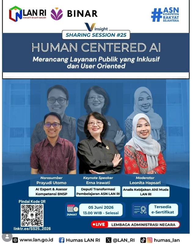 Foto: Webinar terkait Human Centered AI ( Merancang Layanan Publik yang inklusif dan User Oriented