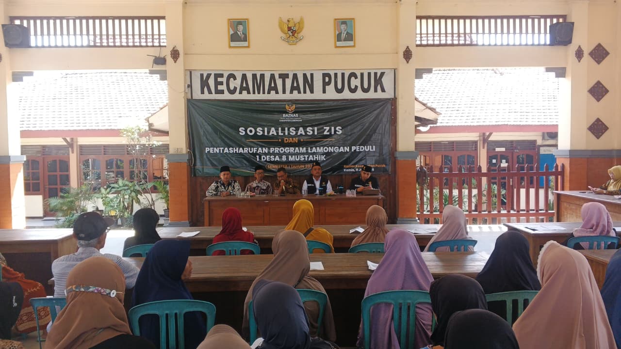 Foto: Kegiatan Pentasharufan Program Lamongan peduli (BAZNAS) 1 DESA 8 MUSTAHIK Kecamatan Pucuk Tahun 2026
