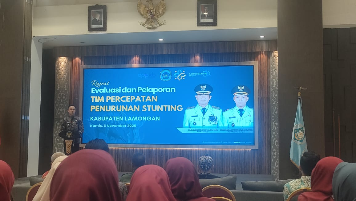 Foto: SEKRETARIS CAMAT PUCUK MENGHADIRI RAPAT EVALUASI DAN PELAPORAN TIM PERCEPATAN PENURUNAN STUNTING KABUPATEN LAMONGAN