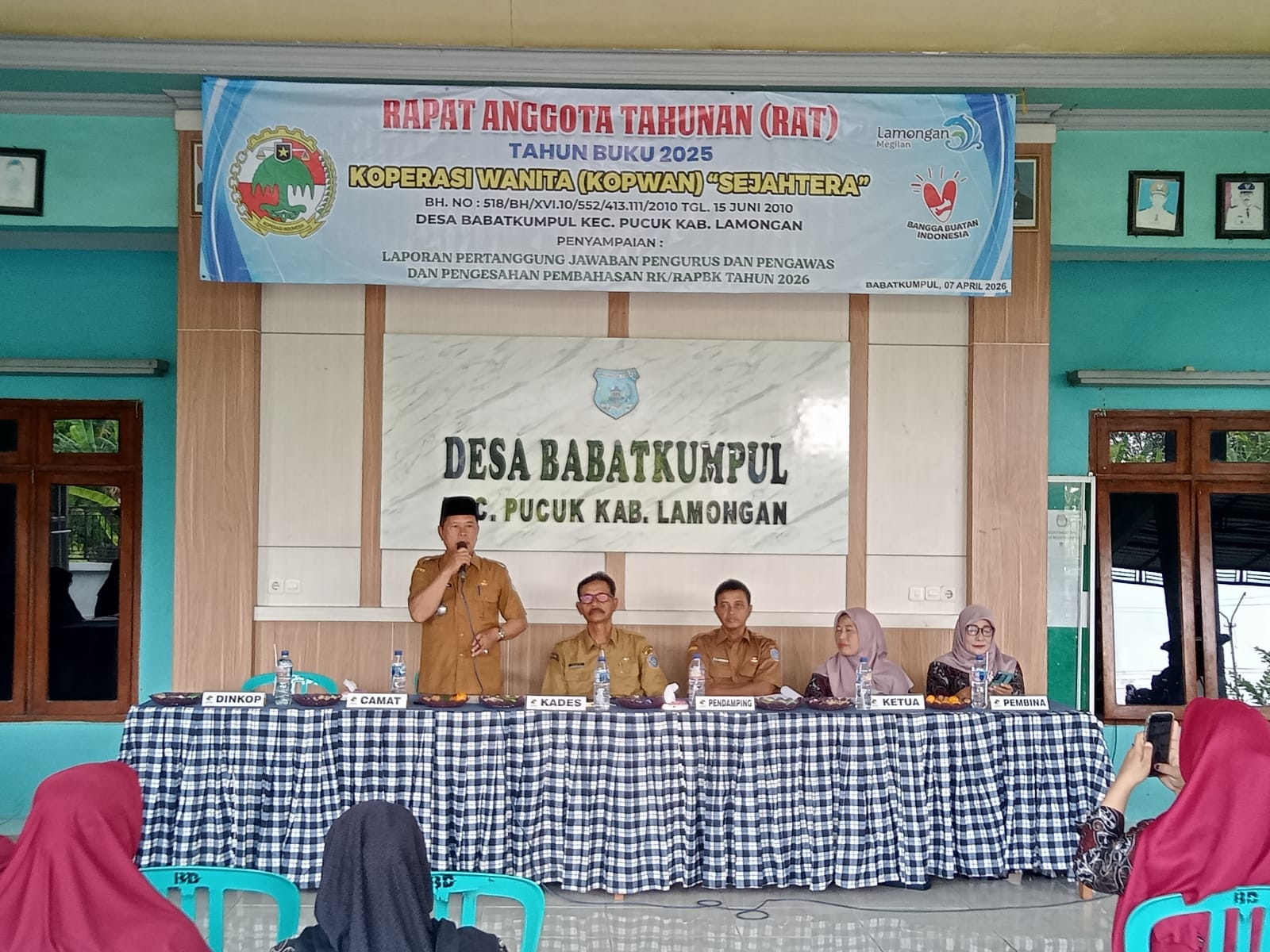 Foto: Kegiatan RAT Tahun 2025 Koperasi Wanita Sejahtera Desa Babat kumpul Kecamatan Pucuk Tahun 2026