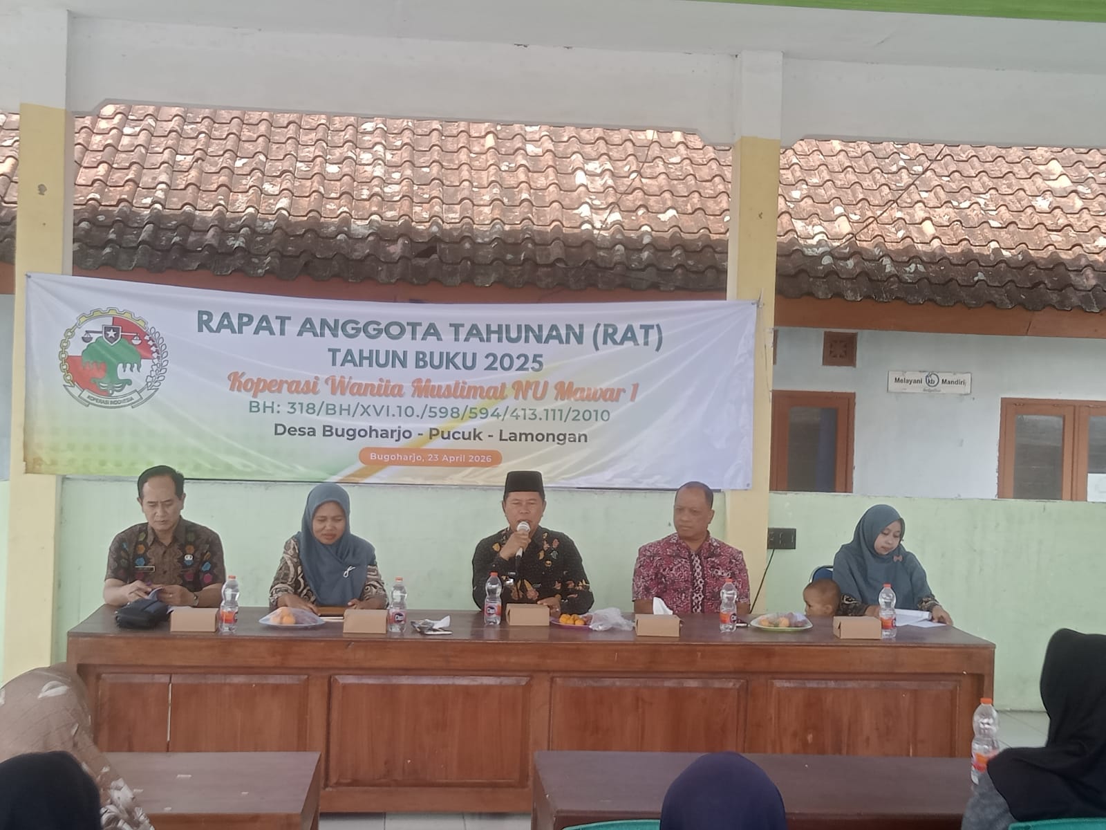 Foto: Kegiatan RAT th 2025 Kopwan Muslimat NU Mawar 1 Desa Bugoharjo Kecamatan Pucuk PBI Tahap 2 Tahun 2026