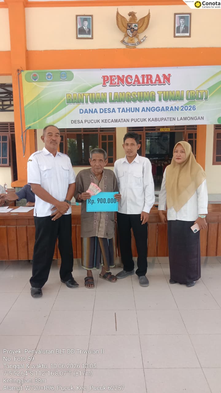 Foto: Kegiatan Penyaluran BLT DD Bulan 4,5,6 Desa Pucuk Kecamatan Pucuk Tahun 2026