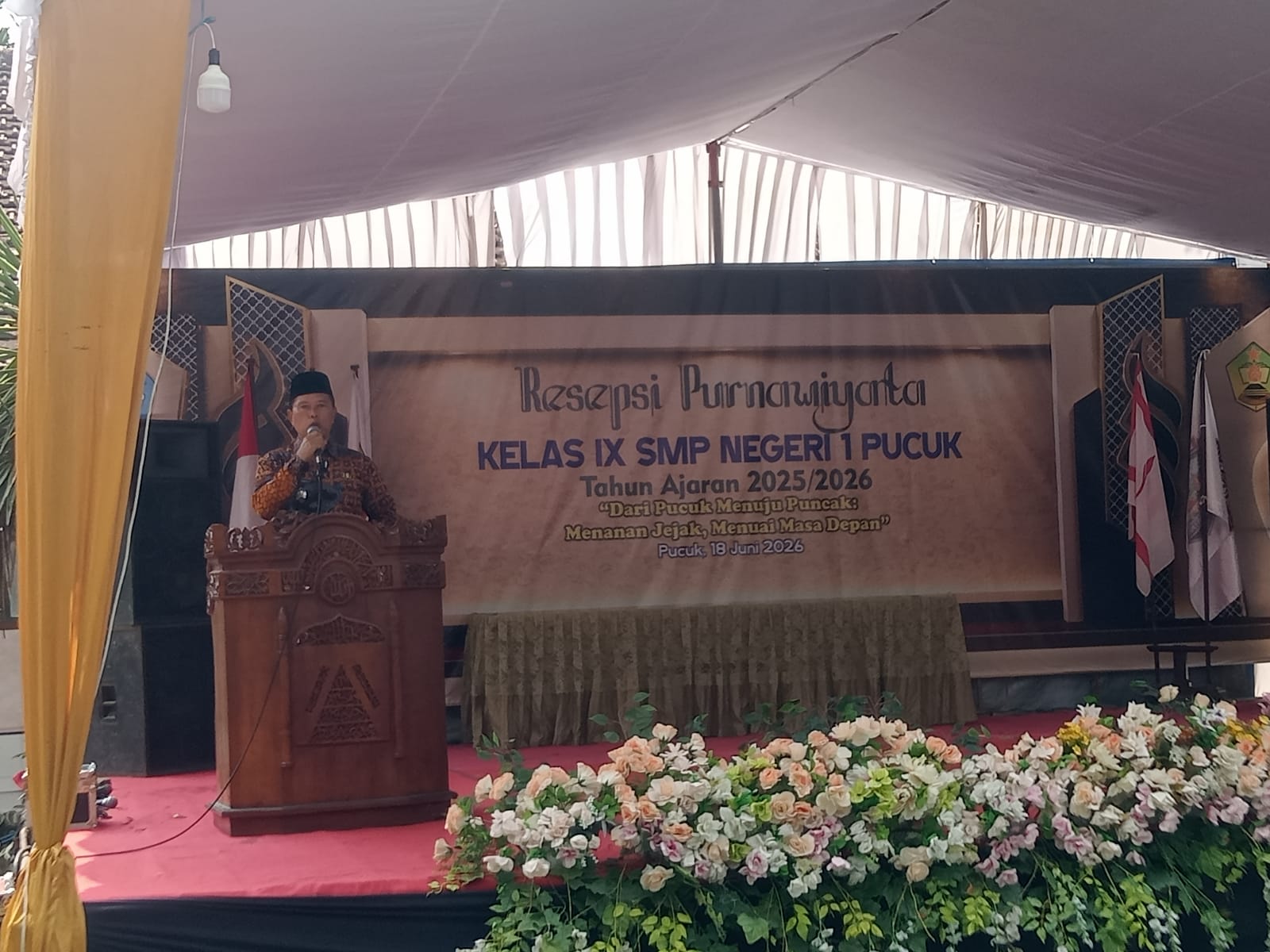 Foto: Kegiatan Resepsi Purnawiyata Kelas IX SMP Negeri 1 Pucuk Tahun Ajaran 2025/2026