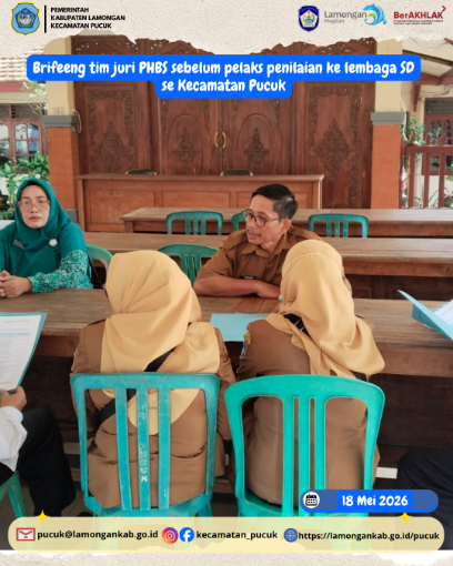 Foto: Brifeeng tim juri PHBS sebelum pelaks penilaian ke lembaga SD se Kecamatan Pucuk