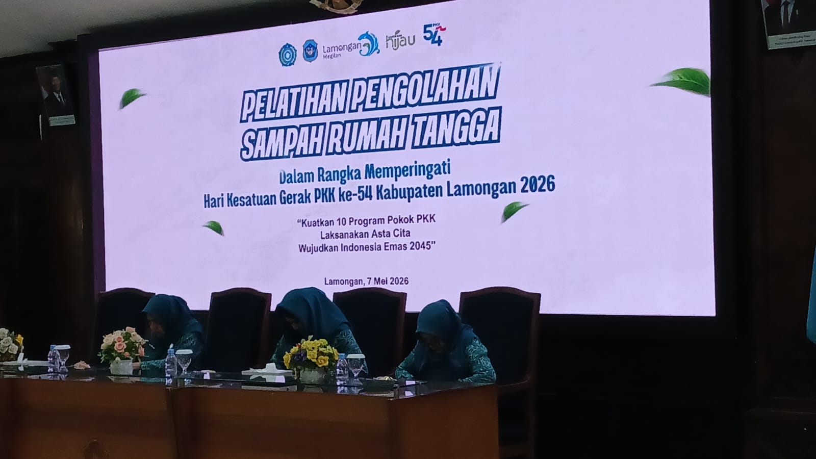 Foto: Rapat Pelatihan Pengolahan Sampah Rumah Tangga Dalam Memperingati Hari Kesatuan Gerak PKK ke - 54 Kab. Lamongan 2026