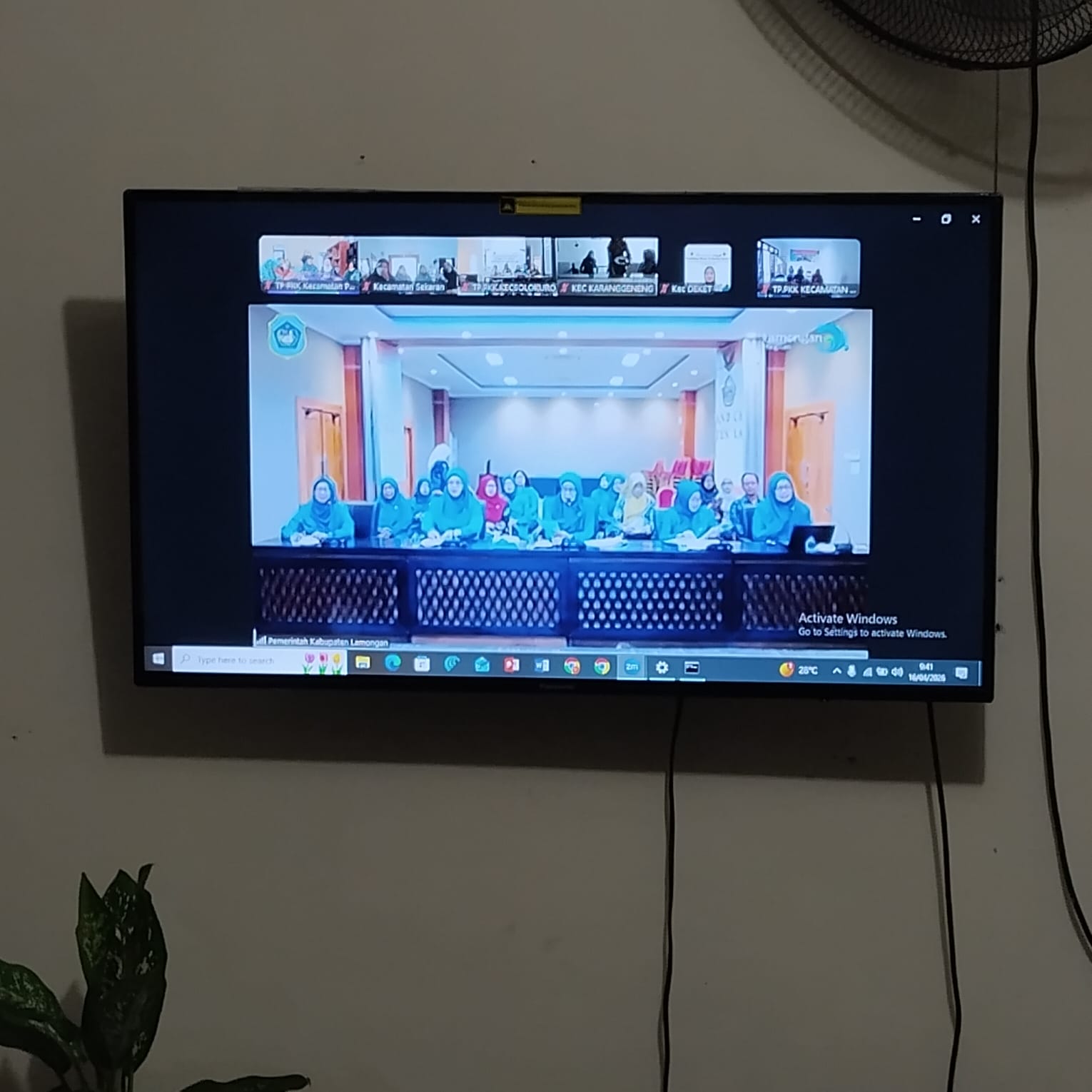 Kegiatan Zoom Meeting Terkait Technical Meeting Lomba PHBS-LS di Kantor Kecamatan Pucuk 2026