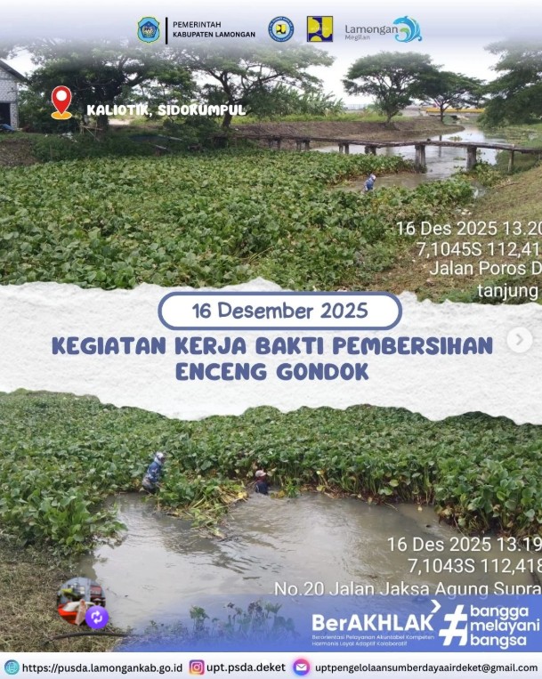 Foto: Kegiatan Kerja bakti Pembersihan Enceng Gondok