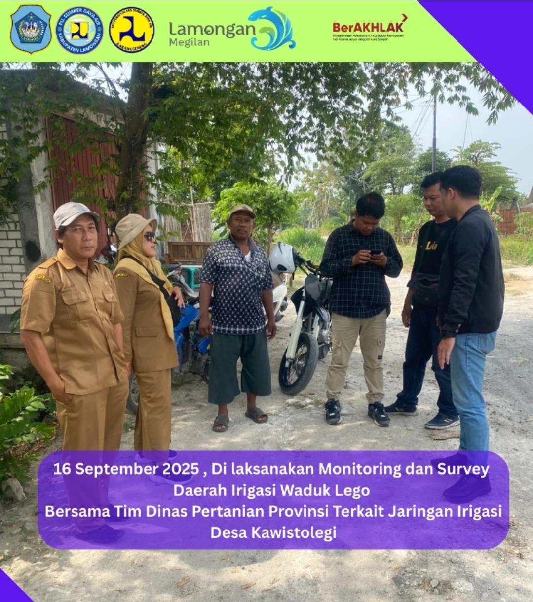 Foto: Monitoring & Survey DI Waduk Legoh Bersama Tim Dinas Pertanian Provinsi