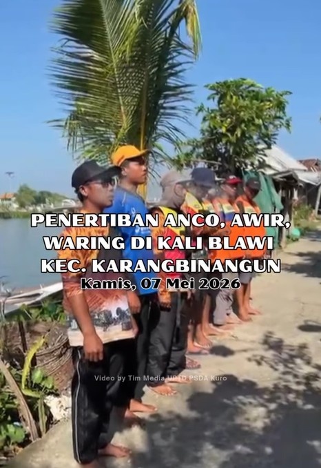 Foto: PENGUATAN KETERTIBAN SUNGAI, PENERTIBAN ANCO DAN AWIR DI KALI BLAWI BERSAMA TRANTIB KARANGBINANGUN