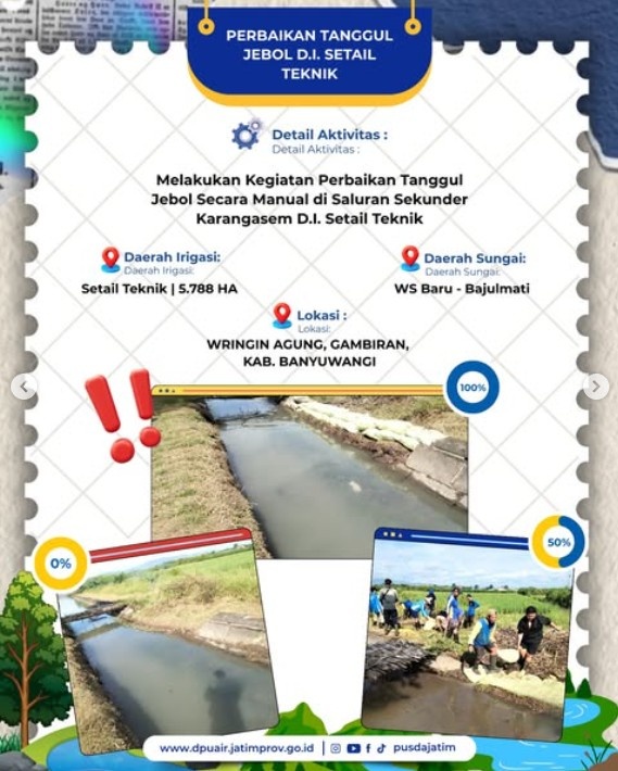 Foto: Quick Response Dinas PU SDA Provinsi Jawa Timur