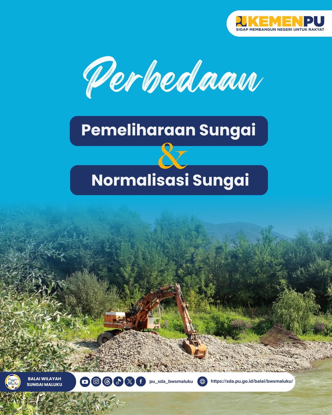 Foto: Mengenal Perbedaan Pemeliharaan Sungai Dan Normalisasi Sungai