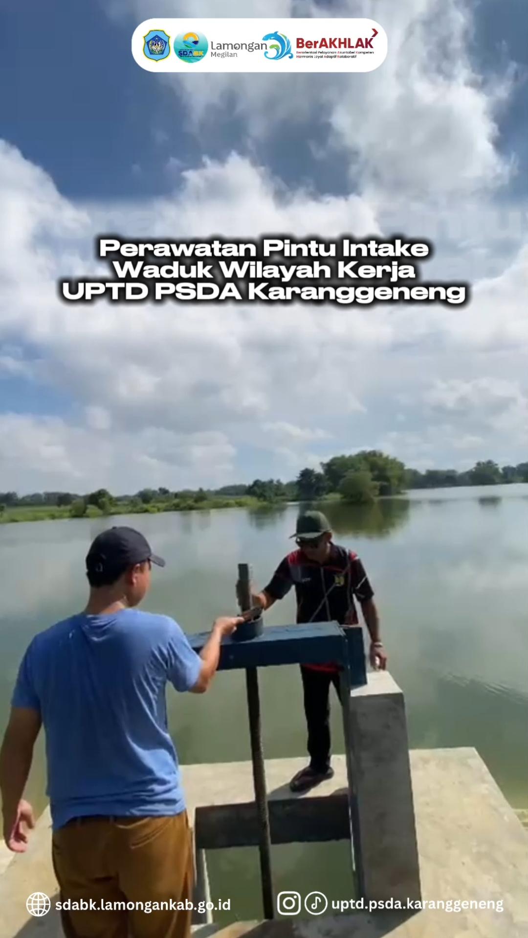 Foto: Perawatan Pintu Intake Waduk Wilayah Kerja UPTD PSDA Karanggeneng