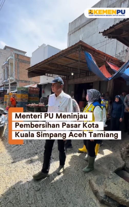 Foto: Menteri Pekerjaan Umum (PU), Dody Hanggodo, menegaskan komitmennya untuk merehabilitasi fasilitas umum pascabencana di Aceh Tamiang.