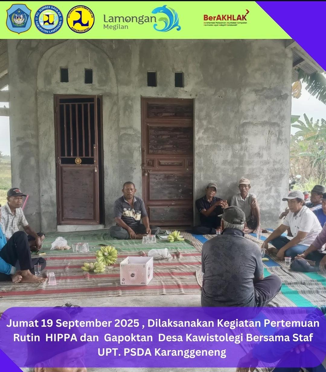Foto: Pertemuan Rutin HIPPA & Gapoktan Desa Kawistolegi