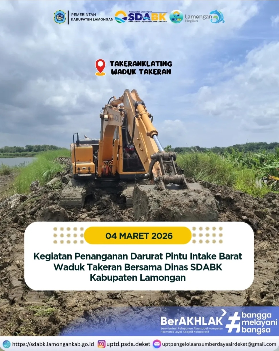 Foto: Penanganan Darurat Pintu Intake Barat Waduk Takeran