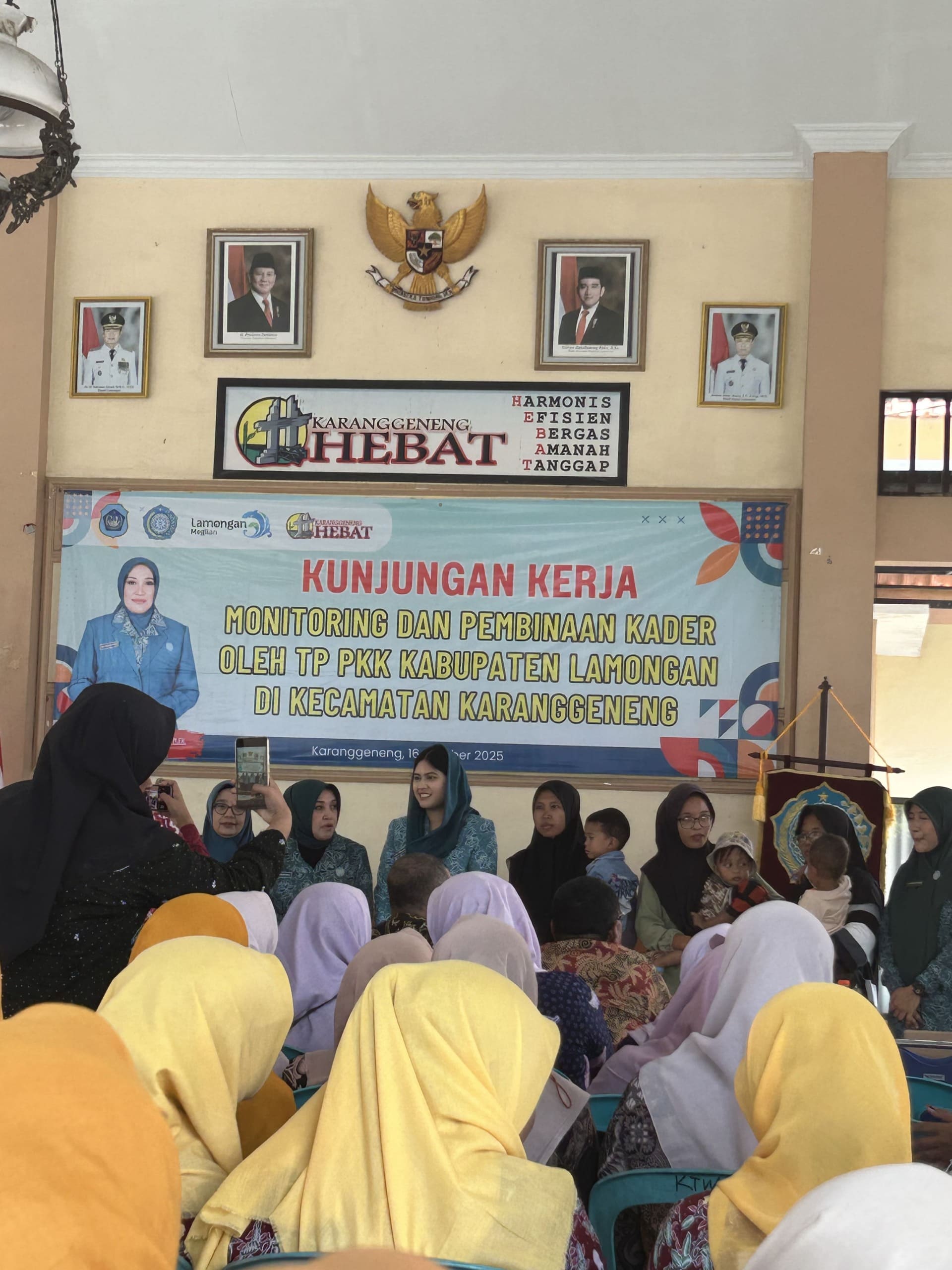 Foto: Kunjungan Kerja Monitoring dan pembinaan Kader Oleh Ibu Ketua Tim Pengerak PKK Kabupaten Lamongan.