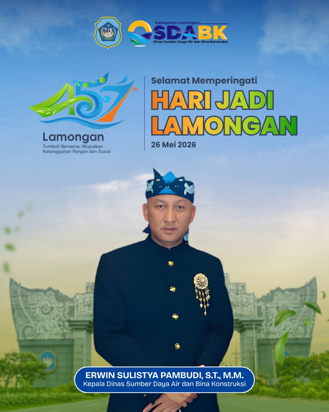 Foto: SDABK Lamongan Sampaikan Ucapan Selamat Hari Jadi Kabupaten Lamongan ke-457
