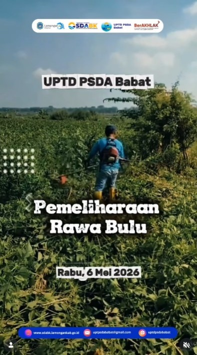 Foto: Pemeliharaan Rawa Bulu wilayah kerja UPTD PSDA Babat