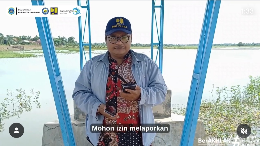 Foto: Kerja Bakti Penyumbatan Kebocoran Pintu Tengah Waduk Takeran