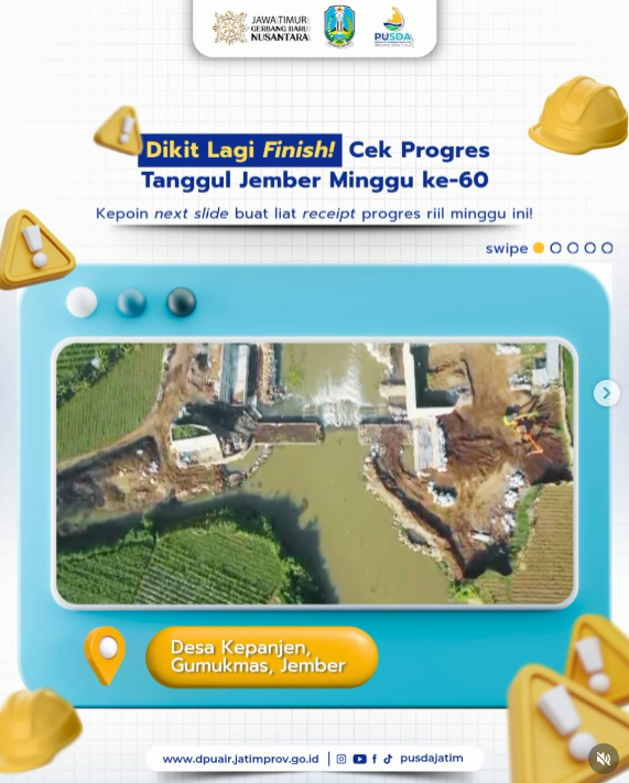 Foto: Progres Tanggul Jember