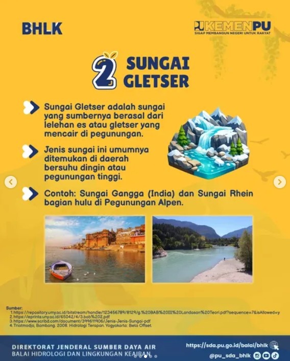 Foto: Jenis Sungai Berdasarkan Jenis Airnya