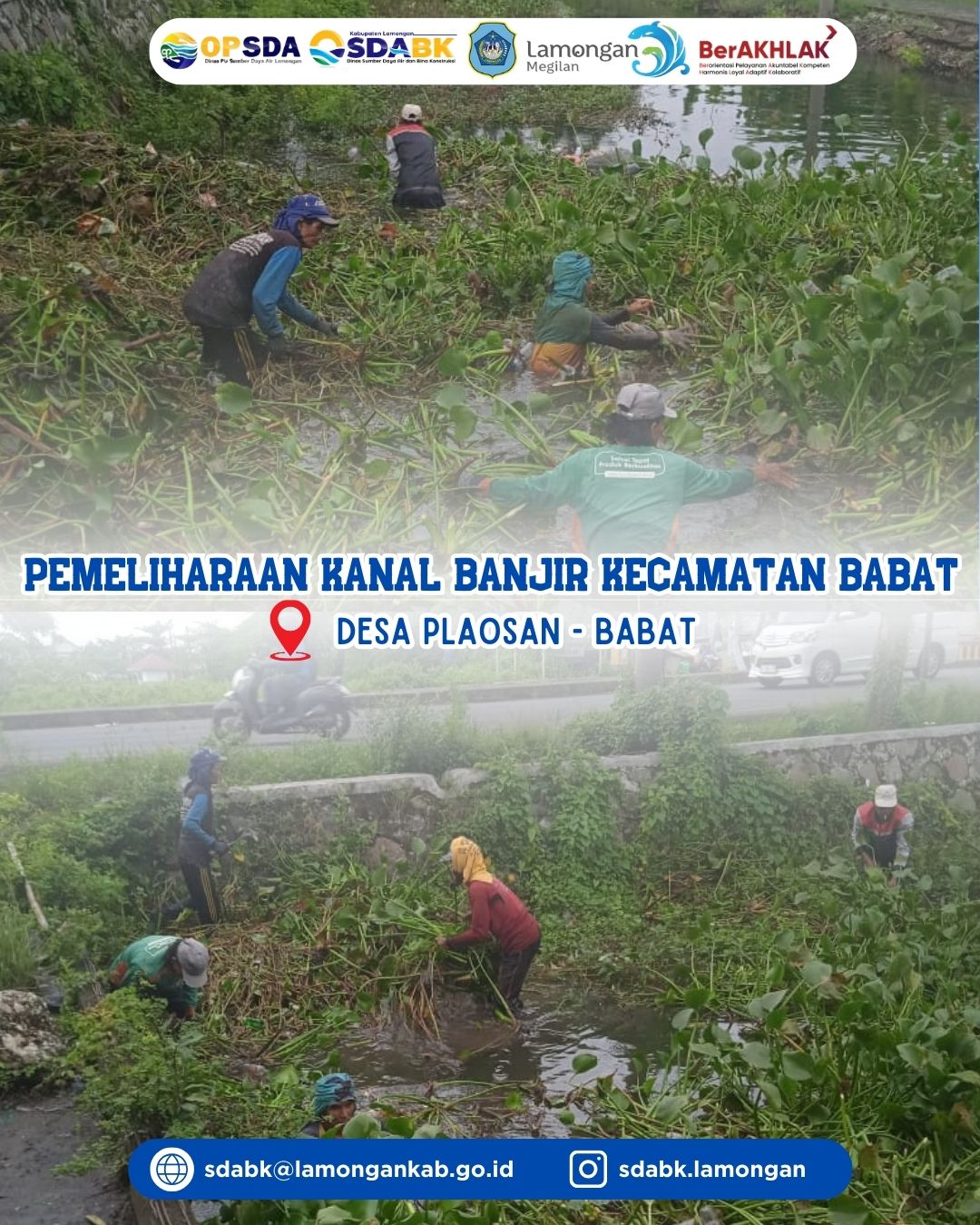 Foto: PEMELIHARAAN KANAL BANJIR KECAMATAN BABAT
