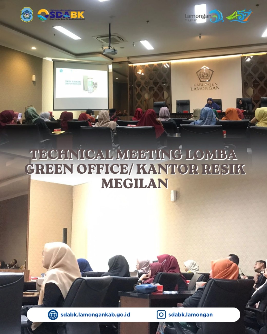 Foto: Dinas Sumber Daya Air dan Bina Konstruksi Hadiri Technical Meeting Lomba Green Office/Kantor Resik Megilan Hari Jadi Lamongan ke-457