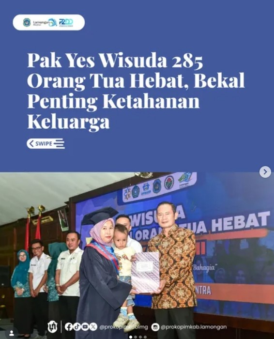 Foto: Pak Yes Wisuda 285 Orang Tua Hebat, Bekal Penting Ketahanan Keluarga