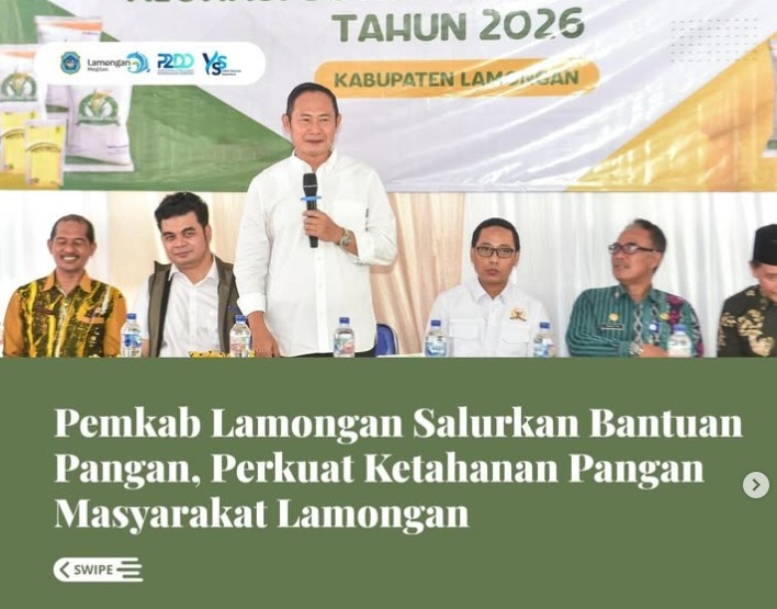 Foto: Pemkab Lamongan Salurkan Bantuan Pangan, Perkuat Ketahanan Pangan Masyarakat Lamongan
