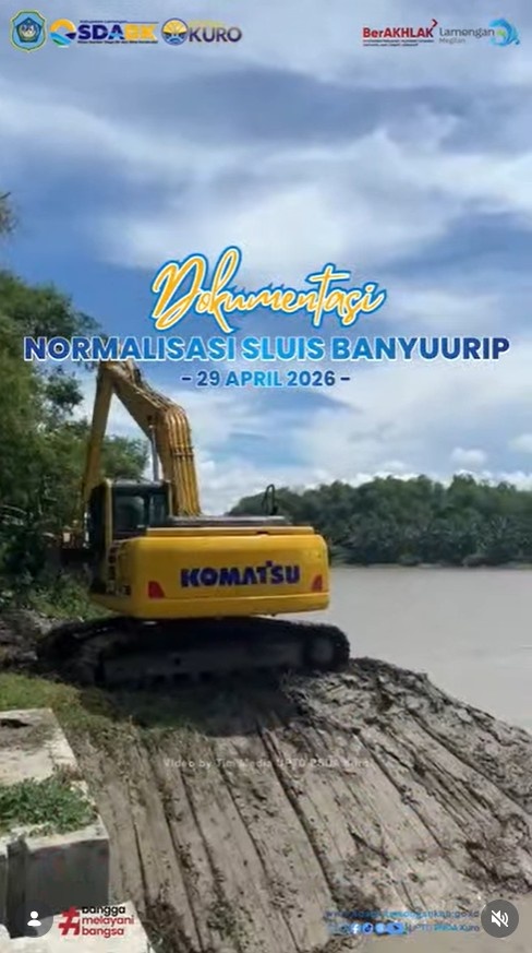 Foto: NORMALISASI SLUIS BANYUURIP DILAKUKAN GUNA MENDUKUNG KELANCARAN MUSIM TANAM II