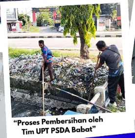 Foto: Bersih Kali Konang, UPT PSDA Babat Jaga Kelancaran Aliran Air