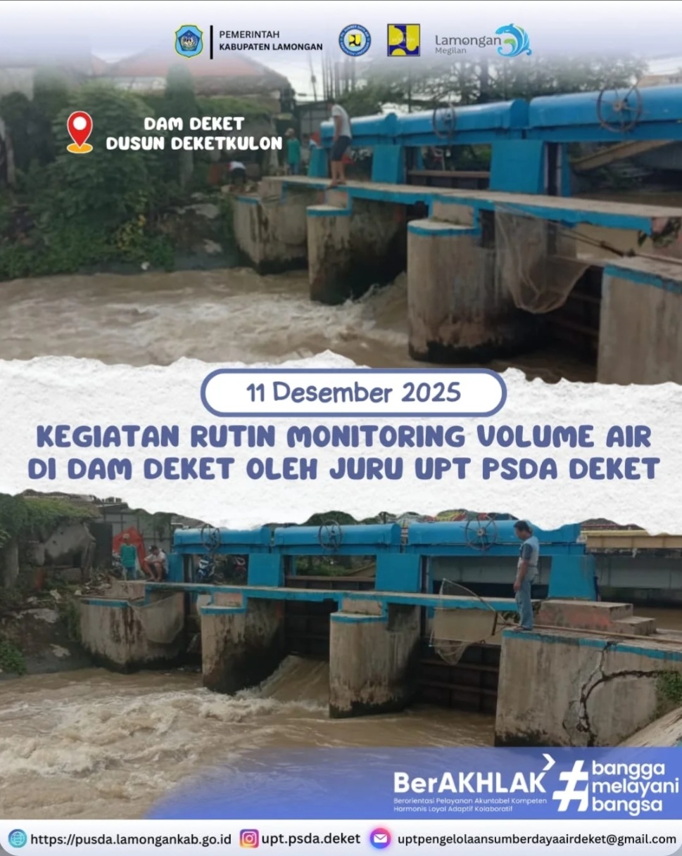 Foto: Kegiatan Rutin Monitoring Volume Air di Dam Deket