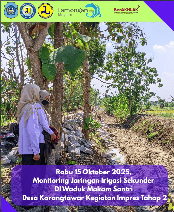 Foto: Monitoring Program Inpres Tahap 2 Daerah Irigasi Waduk Makam Santri
