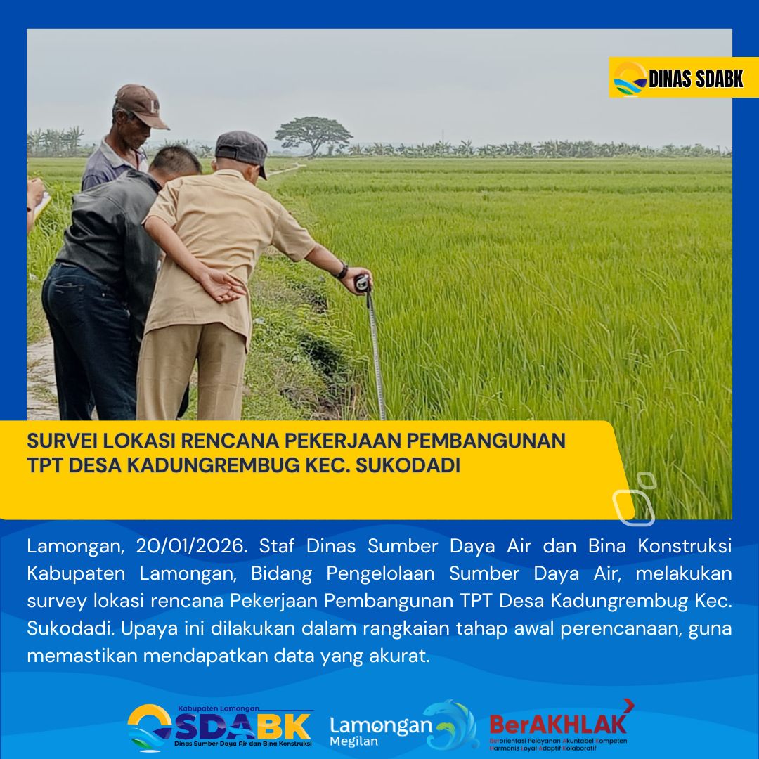 Foto: SURVEI PERENCANAAN PEKERJAAN PEMBANGUNAN TPT DESA KADUNGREMBUG KEC. SUKODADI